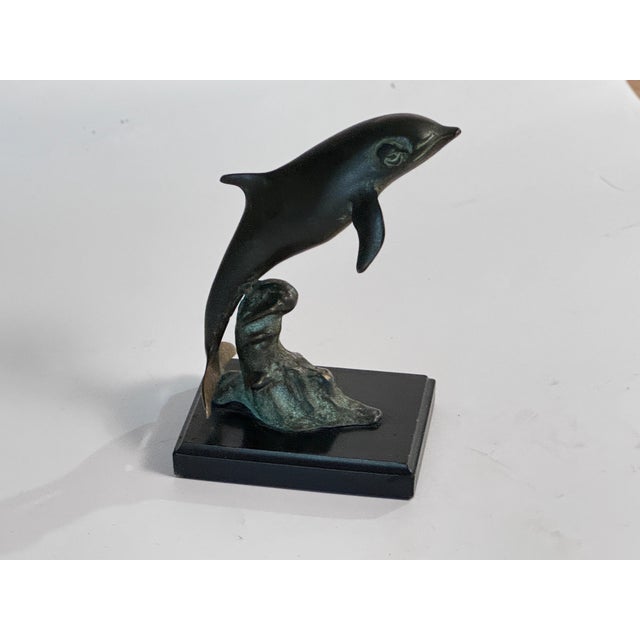 Brutalist Bronze Dolphin Sculpture, France, 1970s For Sale - Image 9 of 10