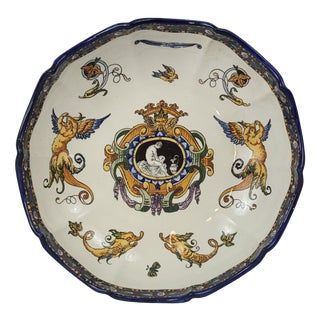Earthenware Melon Dish from Gien, 1890s For Sale