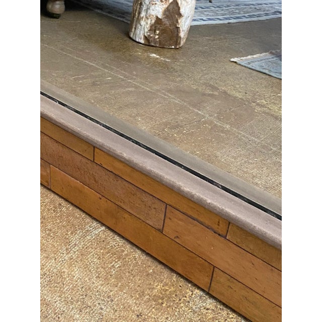 Brown Timothy Oulton “Vintage Gym Floor” Square Mirror For Sale - Image 8 of 13