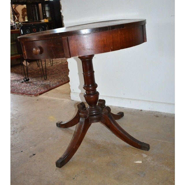 Vintage Lex Chair Co. Drum Side Table Chairish