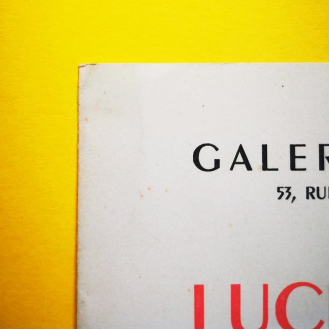 Mid-Century Modern 1956 50s Lucien Chaffois Art Exhibition Invitation Vernissage Galerie Paul Petrides Paris For Sale - Image 3 of 13