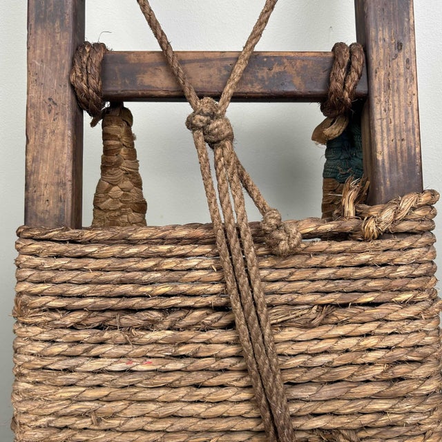 Textile Authentic Japanese Backpack Carrier, 1920s For Sale - Image 7 of 16