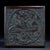 Black Vintage Chinese Zitan Wood Box With Deep Relief "Two Dragons" Carving For Sale - Image 8 of 9