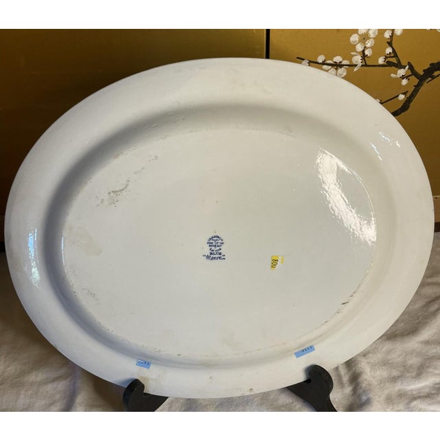 Antique Cauldon 'Blue Moore' Oval Platter This exquisite antique oval platter by Cauldon features the elegant 'Blue Moore'...