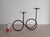 Brown Vintage Double Loop Metal Candleholder For Sale - Image 8 of 8