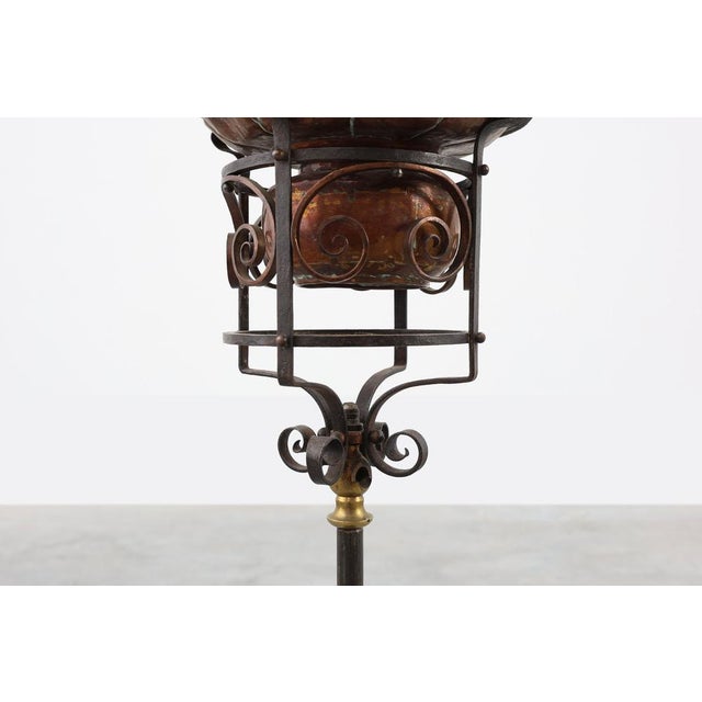 1920s Art Nouveau Planter in Metal and Copper, France, 1920s For Sale - Image 5 of 12