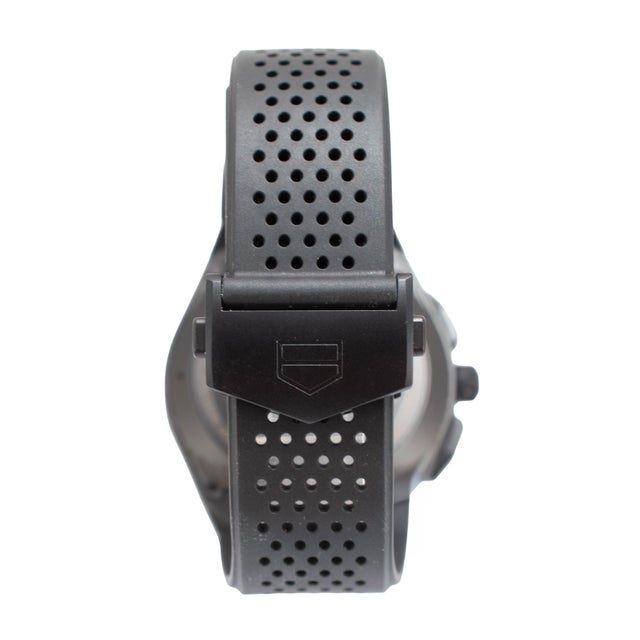 Rubber Tag Heuer Connected Golf Edition 45mm Sbg8a82 Black Titanium Quartz Smartwatch For Sale - Image 7 of 10