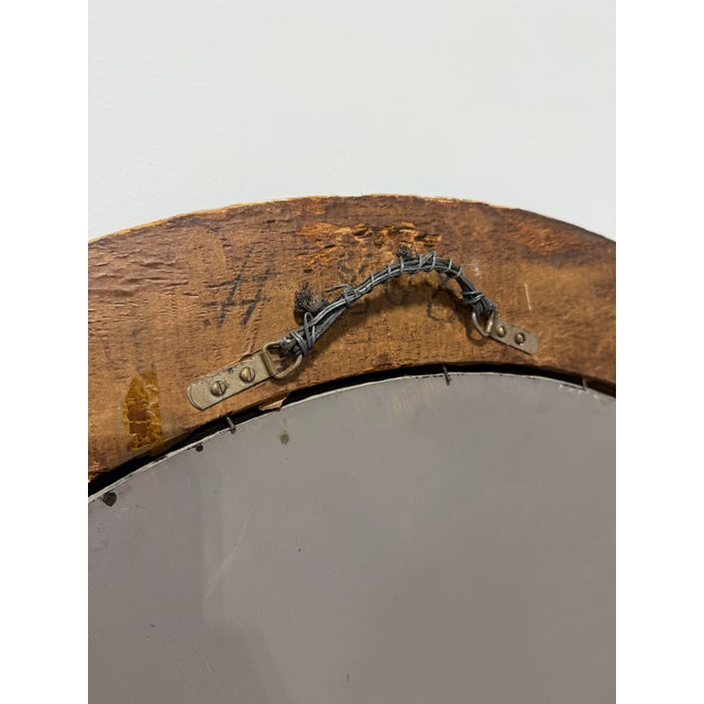 1930s Italian Art Deco Style "Fish Scale" Giltwood Mirror C. 1937 For Sale - Image 5 of 8