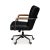 Industrial Black Leather Desk Chair For Sale - Image 4 of 12