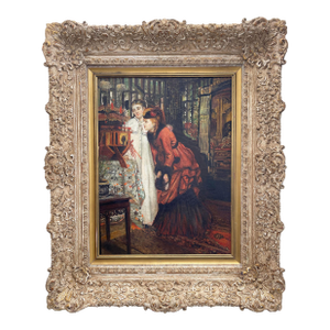 Young Ladies Looking at Japanese Objects - Circle of James Tissot