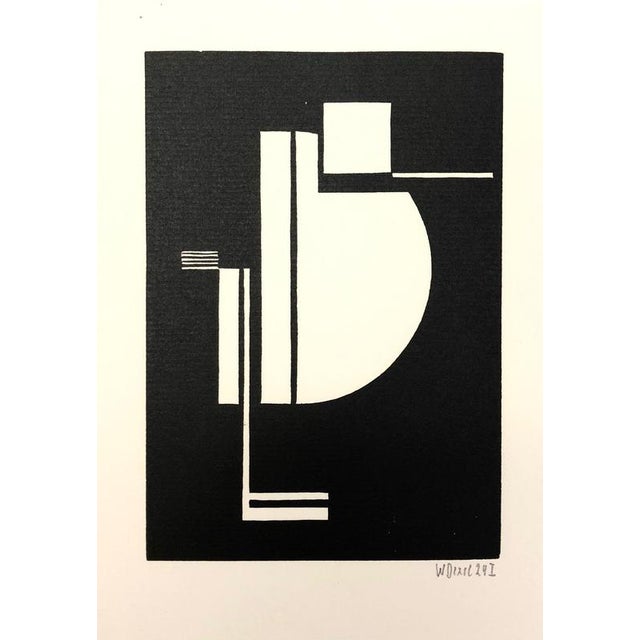Walter Dexel, Construction I, 1924, Linocut, Paper For Sale - Image 4 of 6