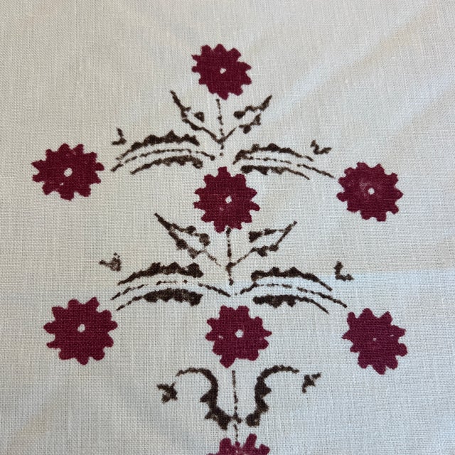 2020s English Designer Penny Morrison Yasmina Linen Fabric - 1 3/8 Yards For Sale - Image 5 of 6