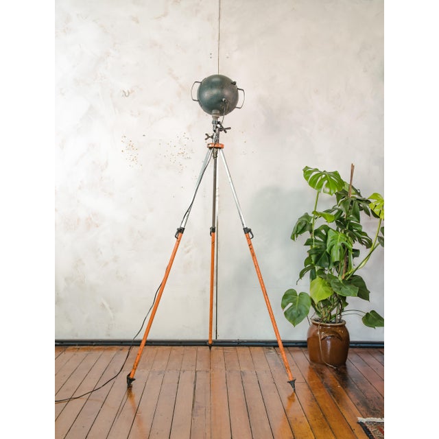 20th Century Military Field Spotlight Floor Lamp from Bosch Eisemann, Germany, 1960s For Sale - Image 12 of 18