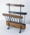 Wood French Magazine Rack in Wrought Iron and Oak, 1960s For Sale - Image 7 of 7