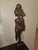 Large 18.5" Mid-Century Two-Tone Macassar Ebony Balinese Offering Maiden Sculpture For Sale - Image 4 of 12