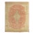 Antique Oushak Carpet, Oriental Rug, Handmade Ivory, Muted Coral, Soft Green For Sale