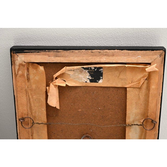 Black Vintage Framed Bronze Nude Wall Sculptures by Giovanni Schoeman, 1960, Set of 2 For Sale - Image 8 of 9