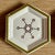 White 1970s Vintage Gucci Horsebit Porcelain Hexagonal Coaster Set & Leather Case - Rare Italian Equestrian Barware For Sale - Image 8 of 12