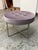 Design Plus Gallery presents the Jonathan Stool from Oly Studio. The circular seat is upholstered in lavender-toned fabric...