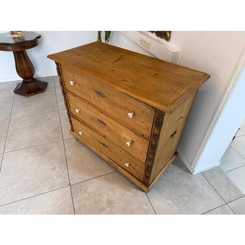 Antique Biedermeier Chest of 3 Drawers For Sale - Image 12 of 18