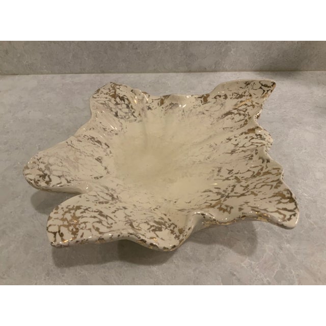 Gold 1950s Capodimonte Gold Leaf Floor Ashtray Stand For Sale - Image 8 of 11