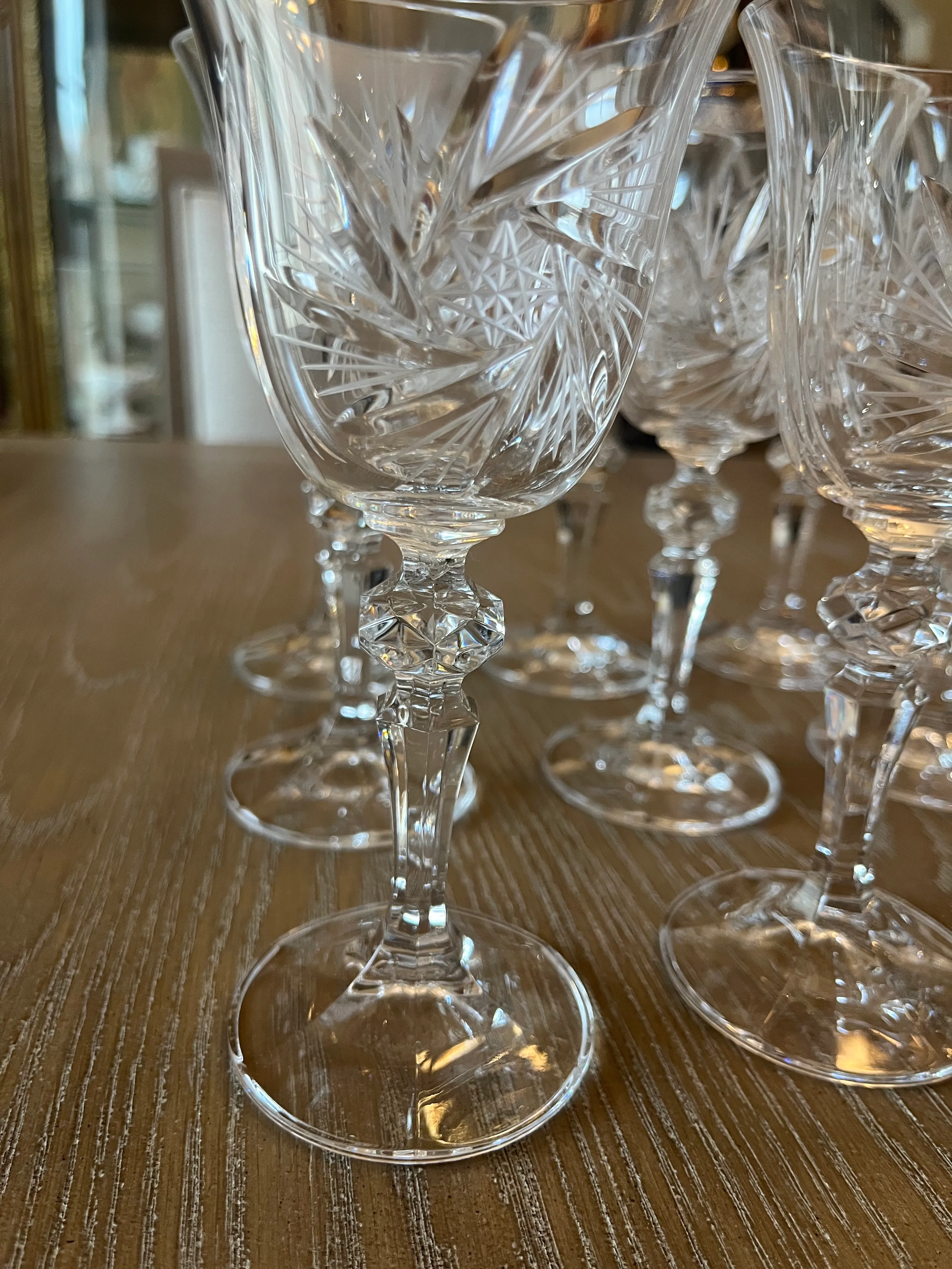 Vintage Bohemia Crystal-Crystalex Wine Glasses- Set of 11