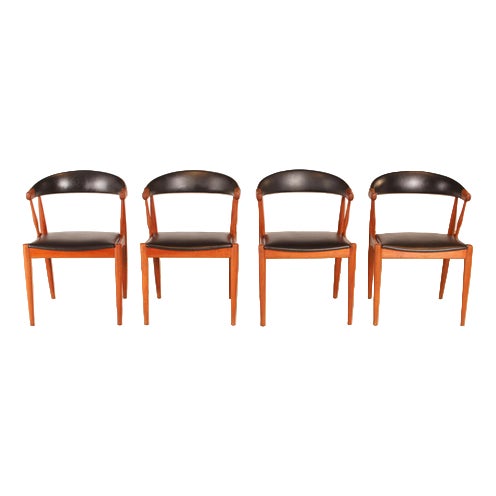 Mid-Century Modern Danish Model BA113 Teak Dining Chairs by Johannes Andersen for BRDR Andersen, 1960s, Set of 4 For Sale