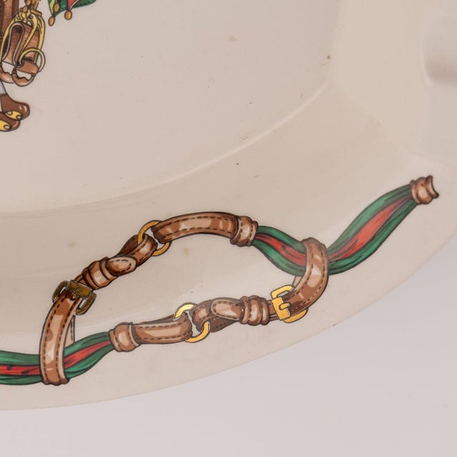 Ceramic Vintage 20th Century Italian Ceramic Ashtray from Gucci, 1980s For Sale - Image 7 of 13
