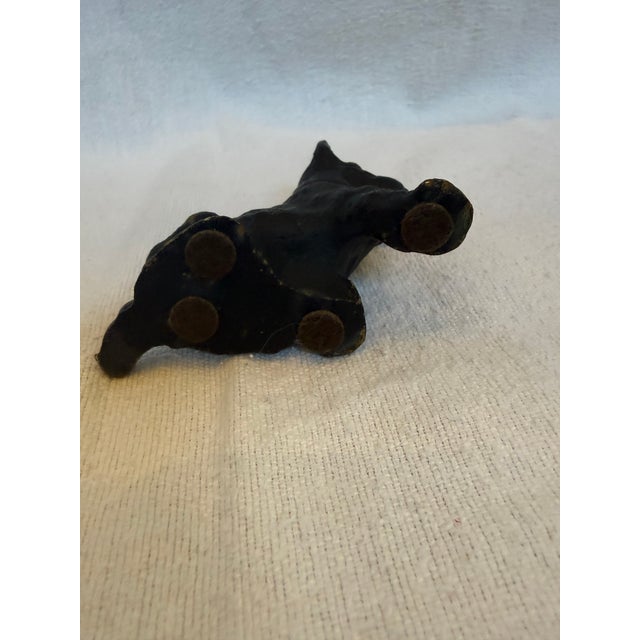 1920s Cast Iron Terrier Hubley With Faded Red Collar For Sale - Image 10 of 12