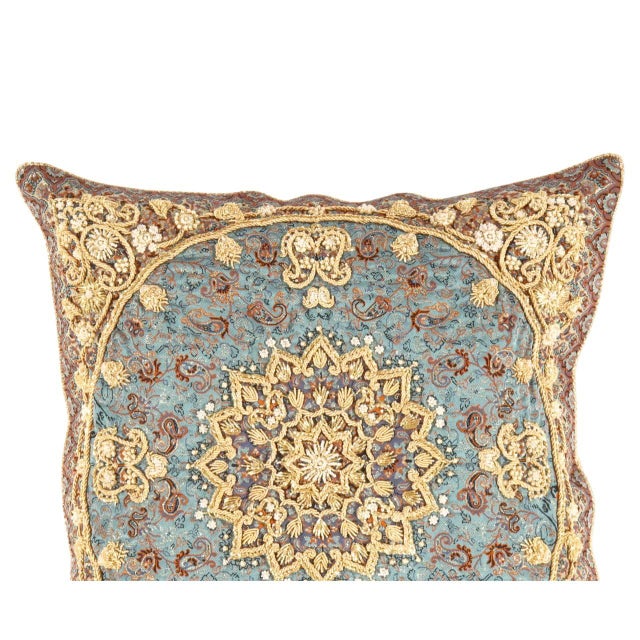 Beautiful Very Rare Termeh ( Silk Made Material With Design ) With hand made Heavy beaded Pearl Gold & Silver Thread. 700...