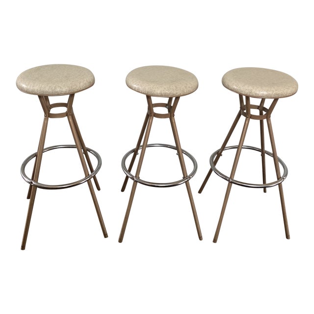 Vintage Cosco Atomic Mid Century Bar Stools Set of 3 Chairish