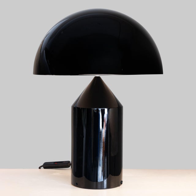Black Black Atollo Table Lamp by Vico Magistretti for Oluce, 1979 For Sale - Image 8 of 8
