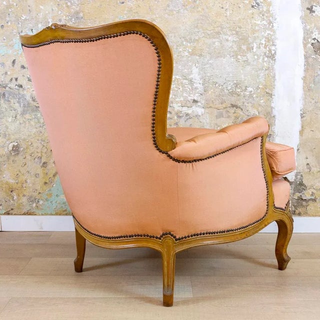 Brown Neoclassical Walnut Armchair, 1930s For Sale - Image 8 of 14