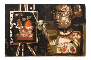 Antoni Clave, The Painter, Lithograph, 1954