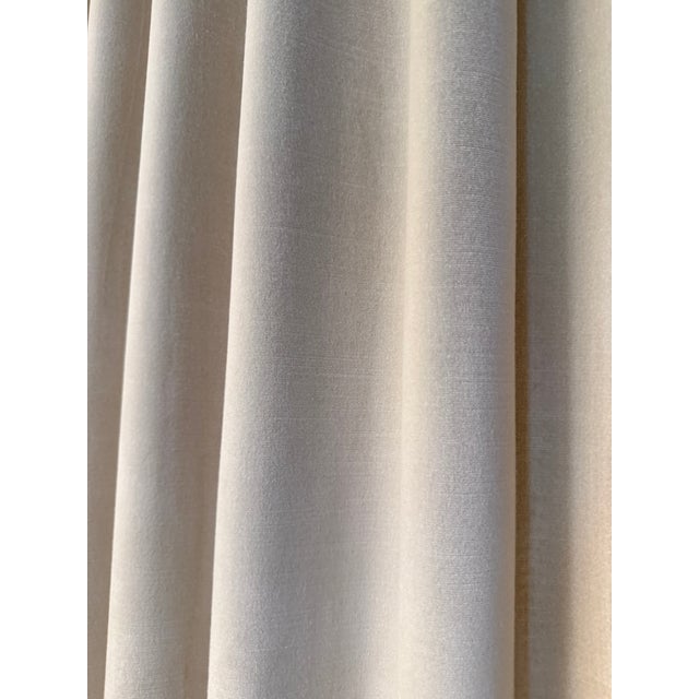 Cream The Shade Store Ripple Fold Velvet Drapery Panel - "Velvet Cream", Blackout Lined - 110"w X 94"h For Sale - Image 8 of 8