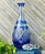 Transparent Vintage Cobalt Blue Bohemian Styled Decanter Cut to Clear For Sale - Image 8 of 12