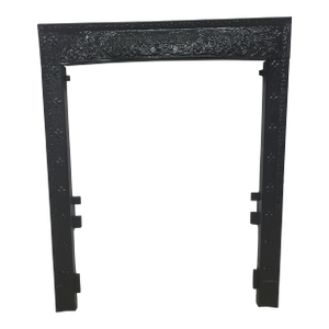 Late 19th Century 24.5" W X 30"h With 3" Flair Fleur De Lys Decorative Fireplace Surround