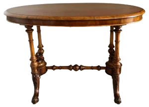19th Century Victorian Antique Oval Walnut Centre Table