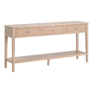 Highland Wooden 3-Drawer Sofa Table For Sale