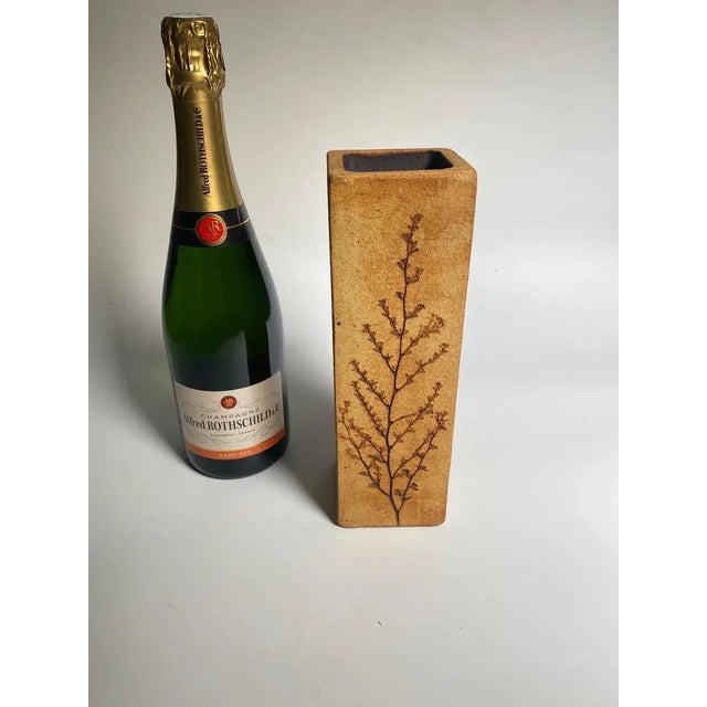 1960s French Brown Color Sandware Vase, 1960s For Sale - Image 5 of 7