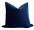 Classic sofa pillows covers in rich indigo navy blue velvet. Back and front are the same. Covers measure 23" x 23"....