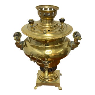 Russian Brass Samovar, Antique For Sale