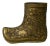 Chinese Brown Brass Color Metal Boot Shape Small Figure For Sale