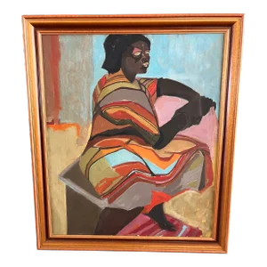 Contemporary Oil Painting of a Seated Woman
