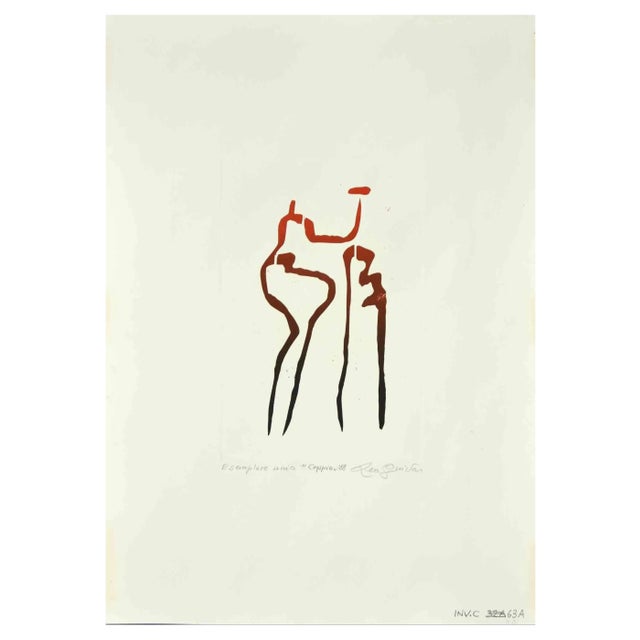 Leo Guida, Couple, Original Etching, 1988 For Sale