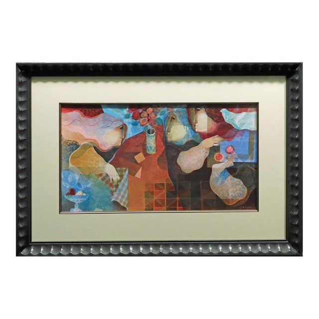 Sunol Alvar "Bookcover" Hand Signed Not Numbered Custom Framed For Sale