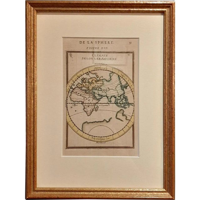 Antique Map of the Eastern Hemisphere in Frame, 1683 For Sale