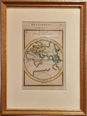 Antique Map of the Eastern Hemisphere in Frame, 1683