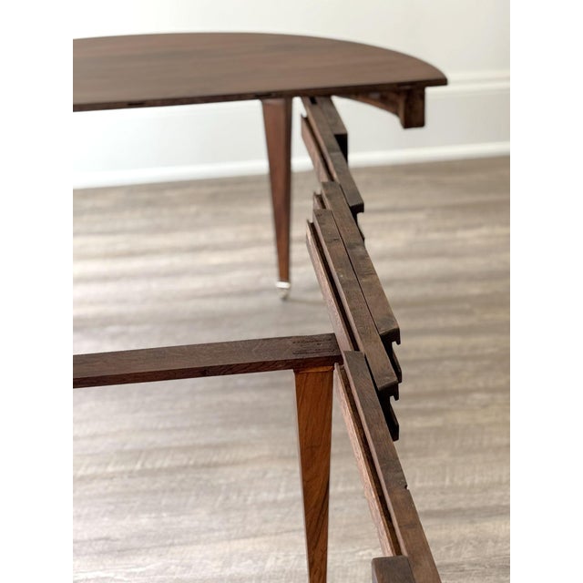 Large Scale 19th Century French Restauration Walnut Extension Dining Table With Five Leaves and Additional Support Legs For Sale - Image 13 of 13