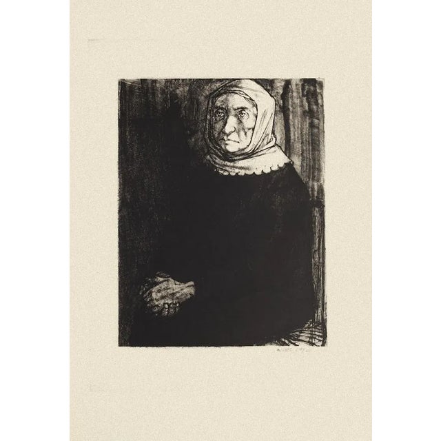 Woman is a black and white etching realized by the French artist Michel Ciry in 1964. Signed and dated on the lower right....
